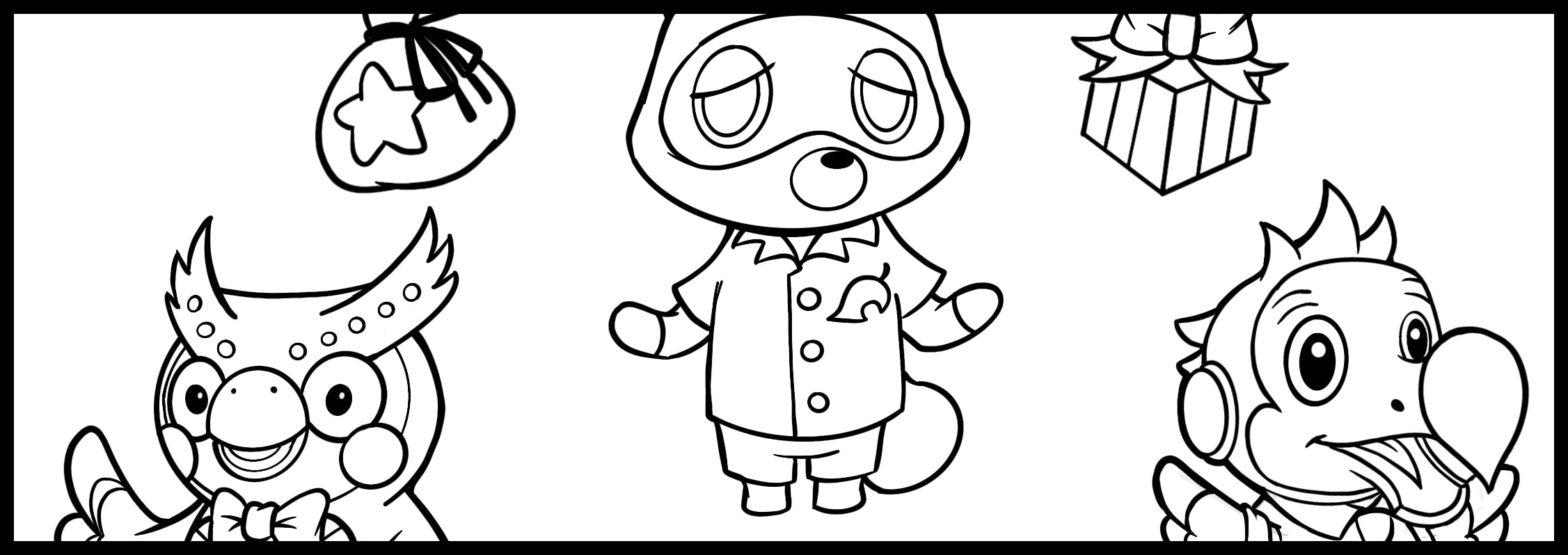 Animal Crossing Colouring Pages Raymond Total Update